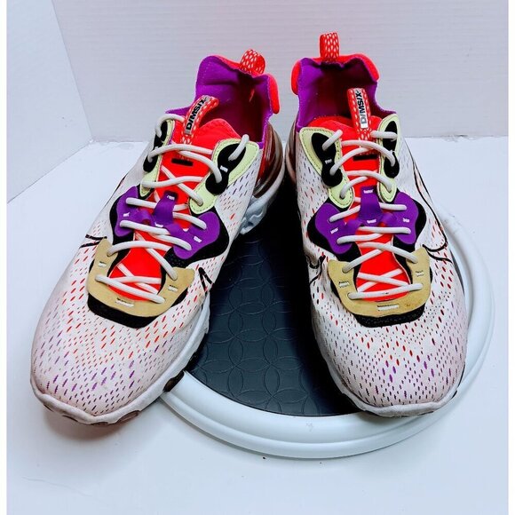 Nike React Vision Sneakers Mens Size 12 White/Red/Purple - Picture 2 of 7